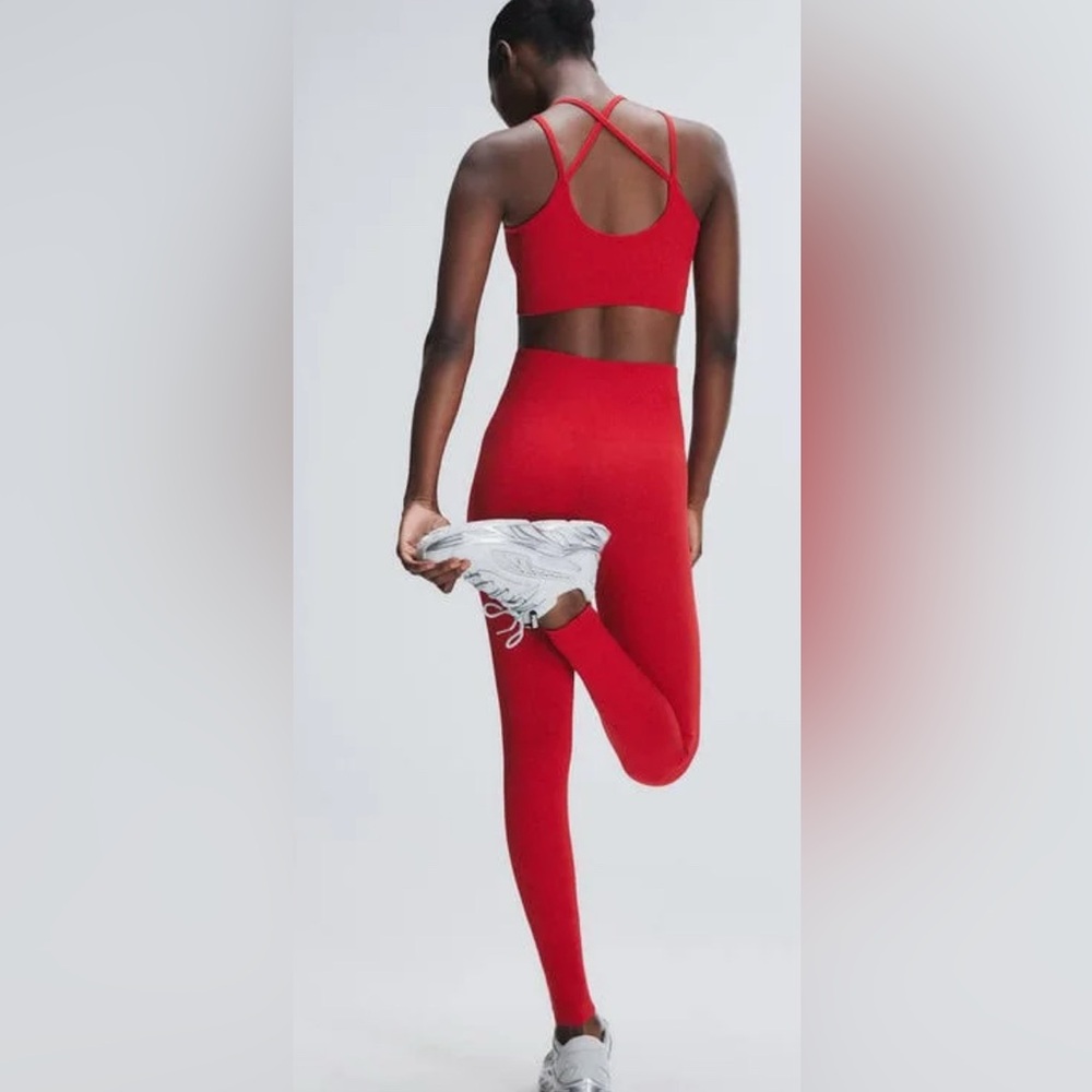 Red Fenty by Savage ribbed high waisted leggings